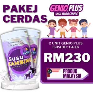 PAKEJ CERDAS (2 BOTOL GENIO - 1.4kg)